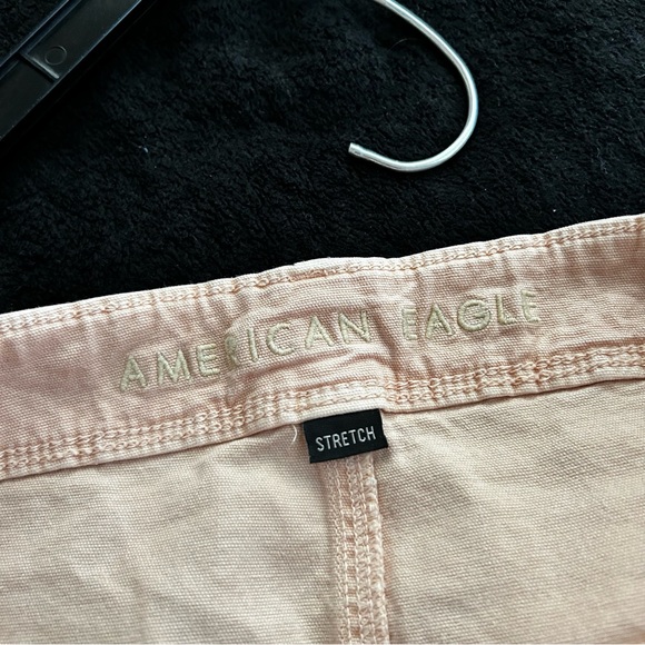 American Eagle Pastel Orange Stretch Highest Rise 90’s Boyfriend Shorts Size 16 - Picture 7 of 9